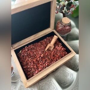 Red Jasper chips jar